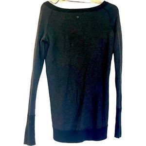 Lululemon Still Lotus Sweater Reversible Black Grey S SMALL